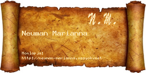Neuman Marianna névjegykártya